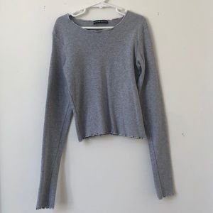 Brandy Melville Lettuce Edge Long Sleeve